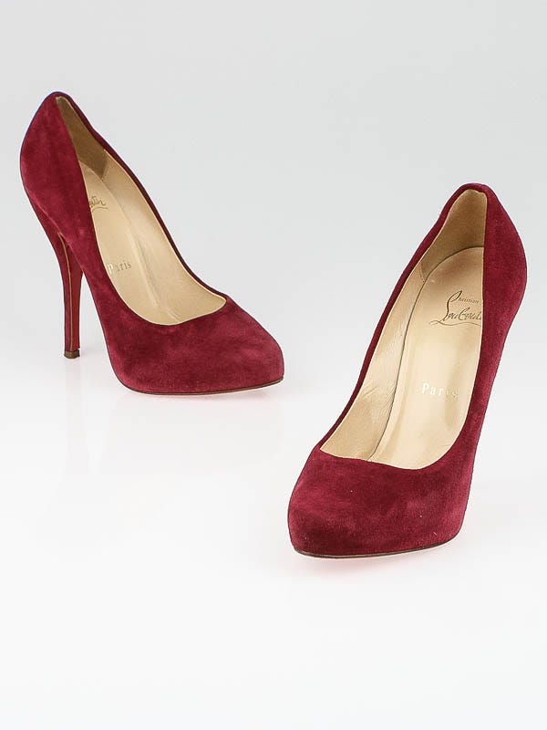 Christian Louboutin Brown Suede Studded Follies Cabo 120