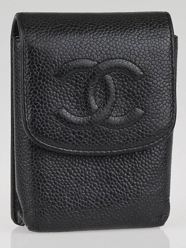 chanel cigarette holder Chanel Black Caviar Leather CC Cigarette Case chanel cigarette holder Chanel Black Caviar Leather CC Cigarette Case