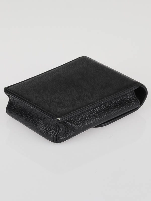 Chanel Black Caviar Leather CC Cigarette Case - Yoogi's Closet