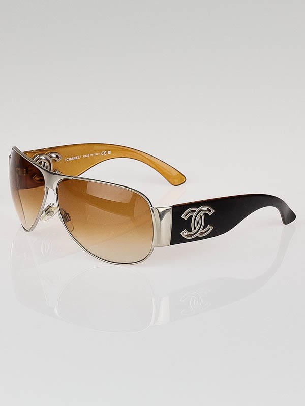 Chanel Gold Frame CC Logo Aviator Sunglasses-4153 - Yoogi's Closet