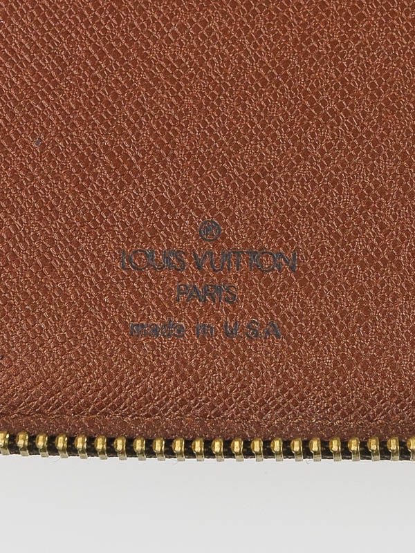 Authentic Louis Vuitton Monogram Canvas Large Notebook Zip Around