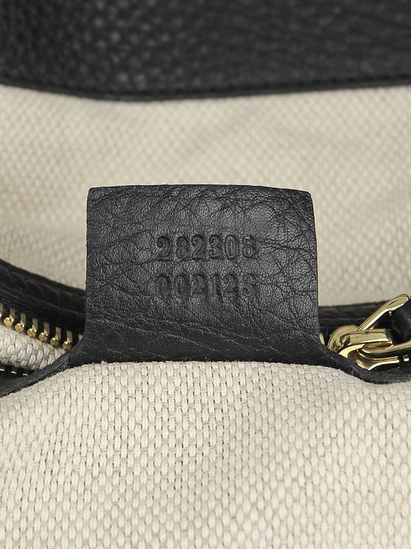 Gucci Black Pebbled Leather Soho Large Tote Bag | Yoogi's Closet