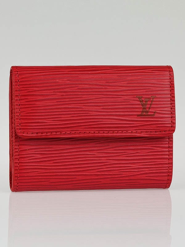 Louis Vuitton Rouge Epi Leather Card Holder - Yoogi's Closet