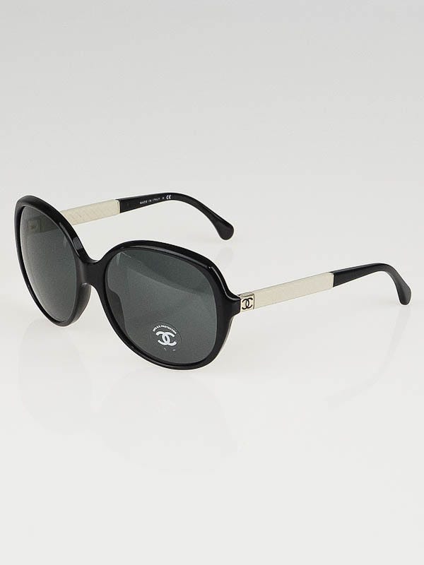 Chanel Black/White Oversized CC Sunglasses-5232