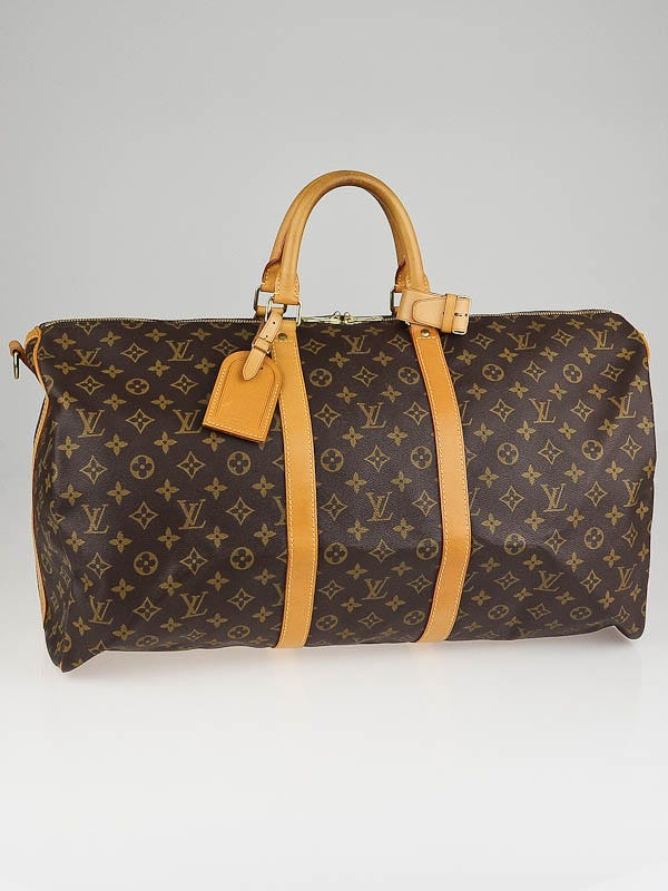 Louis Vuitton Monogram Canvas Keepall Bandouliere 55 Bag w/o Shoulder Strap