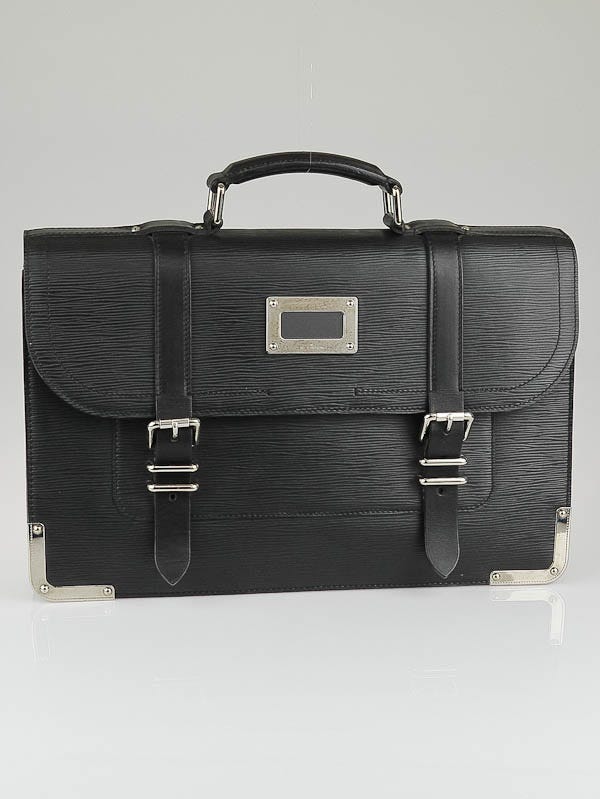 Louis Vuitton Black Epi Leather Larry Briefcase Bag