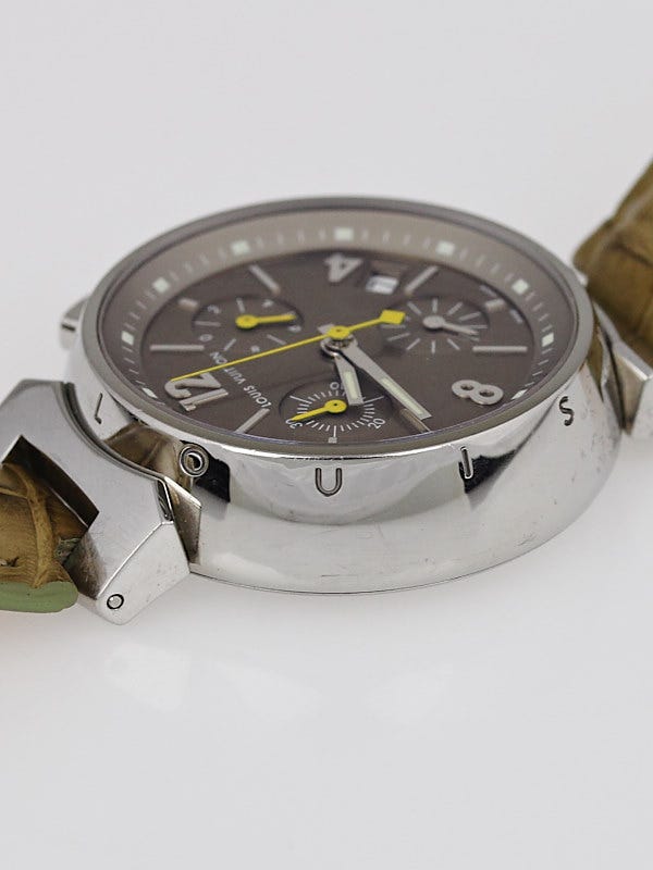 Louis Vuitton 34mm Sable Medium Tambour Chronograph Quartz Watch