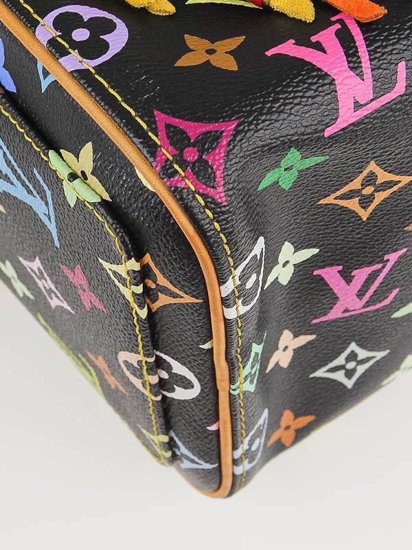 Louis Vuitton Limited Edition Black Monogram Multicolore Fringe Speedy 25  Bag - Yoogi's Closet