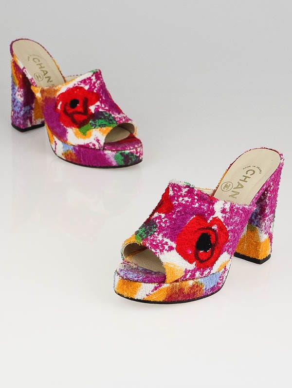 Chanel on sale floral sandals