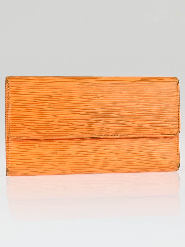 Louis Vuitton Epi Leather Checkbook Holder - Orange Wallets