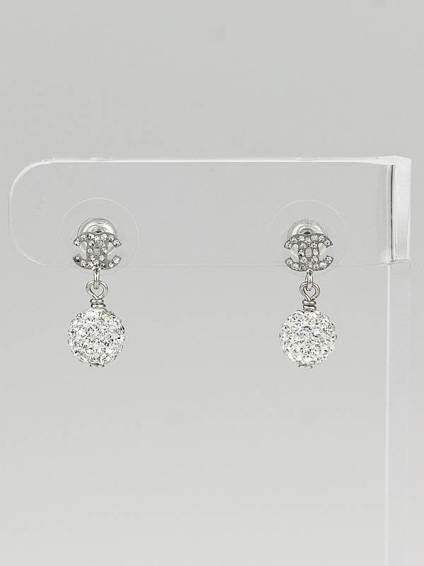 Chanel Swarovski Crystal CC Logo Small Pendant Necklace - Yoogi's Closet