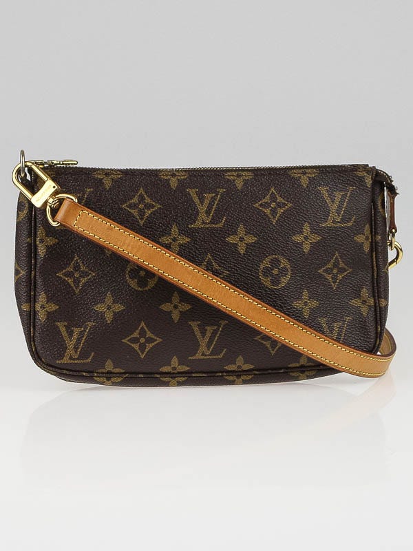 Louis Vuitton Monogram Canvas Accessories Pochette Bag w/ Long