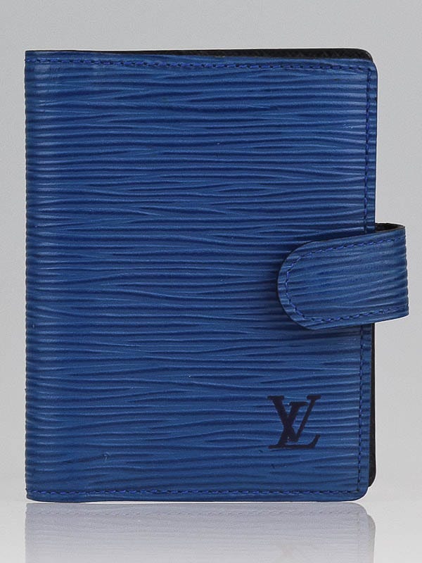 Louis Vuitton Toledo Blue Leather Mini Agenda/Notebook