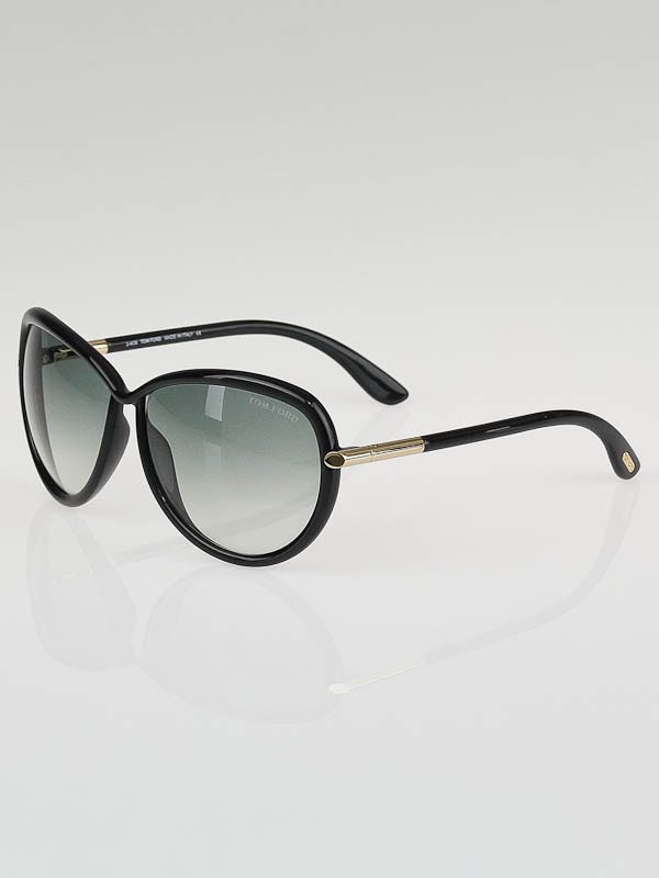 Tom Ford Black Plastic Frame Gradient Tint Sabrina Sunglasses-TF161