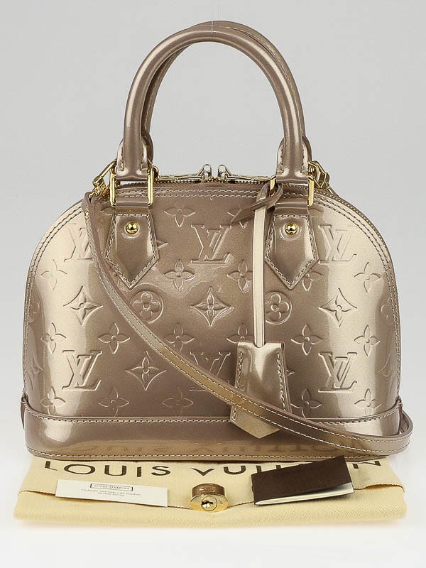 Louis Vuitton Beige Poudre Monogram Vernis Alma GM Bag Louis