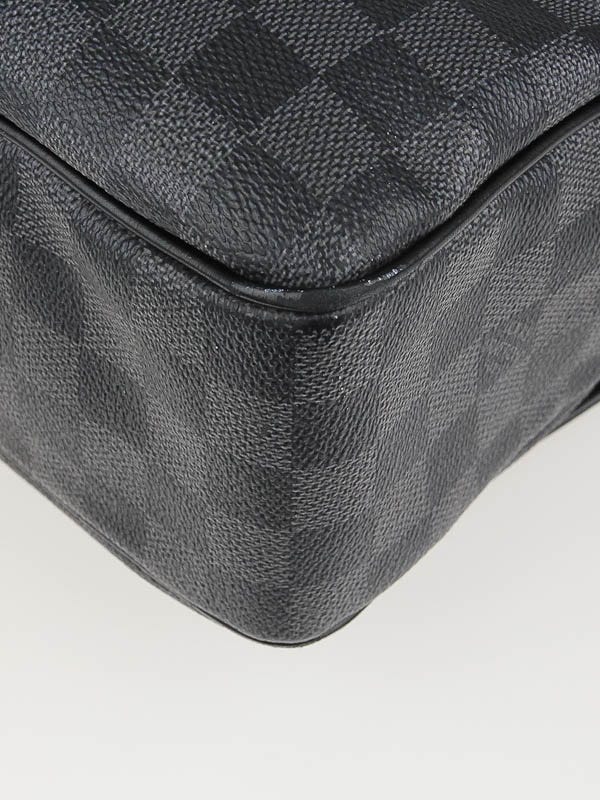 Louis Vuitton Renzo Graphite Messenger Bag Grey Canvas Damier N51213  Authentic