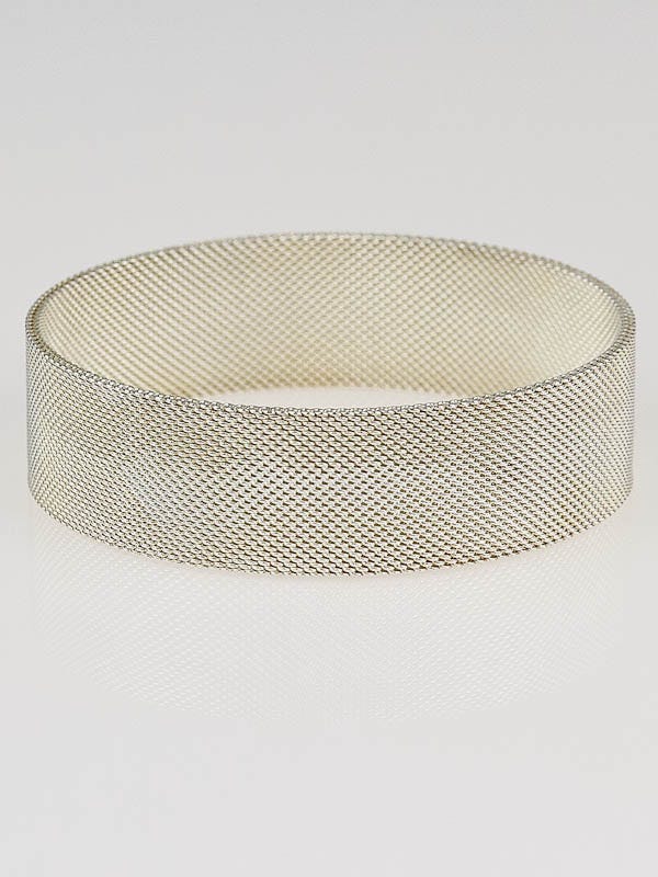 Tiffany & Co. Sterling Silver Mesh Bangle Bracelet