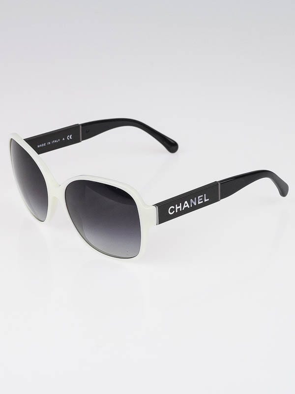 Chanel White Frame Square Frame Signature Sunglasses-5198 - Yoogi's Closet
