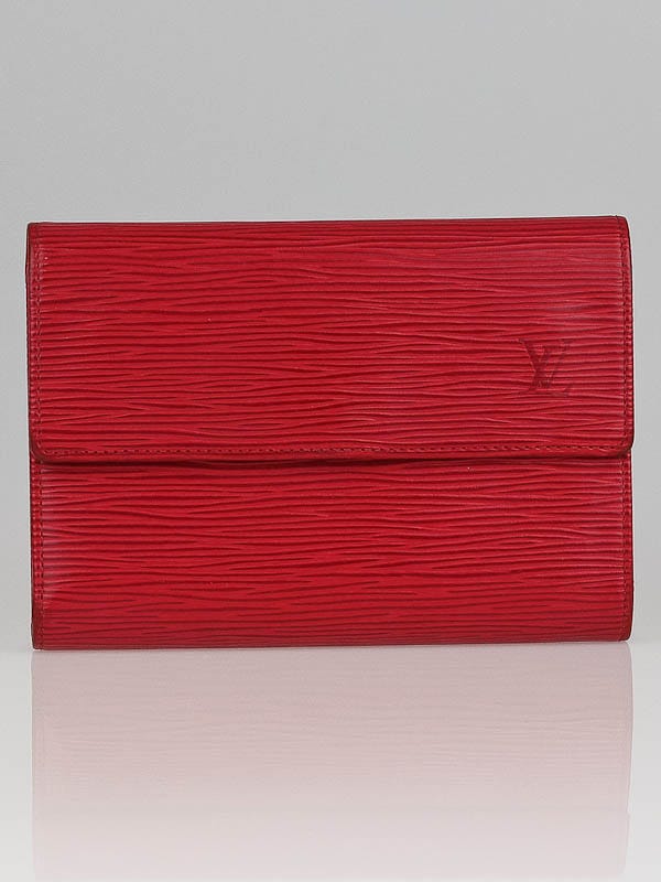Louis Vuitton Porte Tresor Etui Papiers Wallet Epi Leather Red 134333227