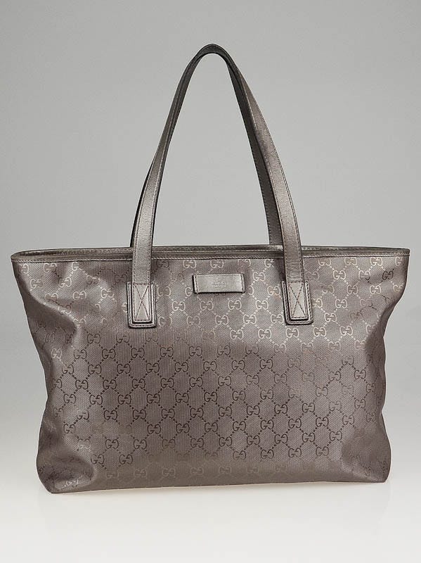 Gucci Silver GG Imprime Tote Bag