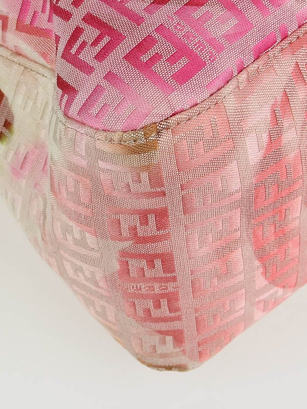 祝開店！大放出セール開催中 Fendi Pink/White Forever Mama Canvas Zucchino Print Floral バッグ
