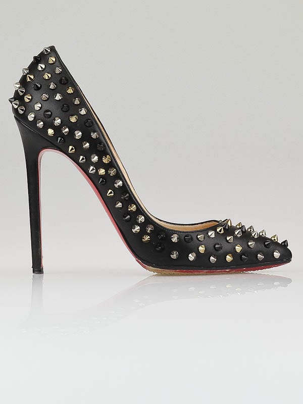 Christian louboutin spiked pigalle discount 120 strass pumps black