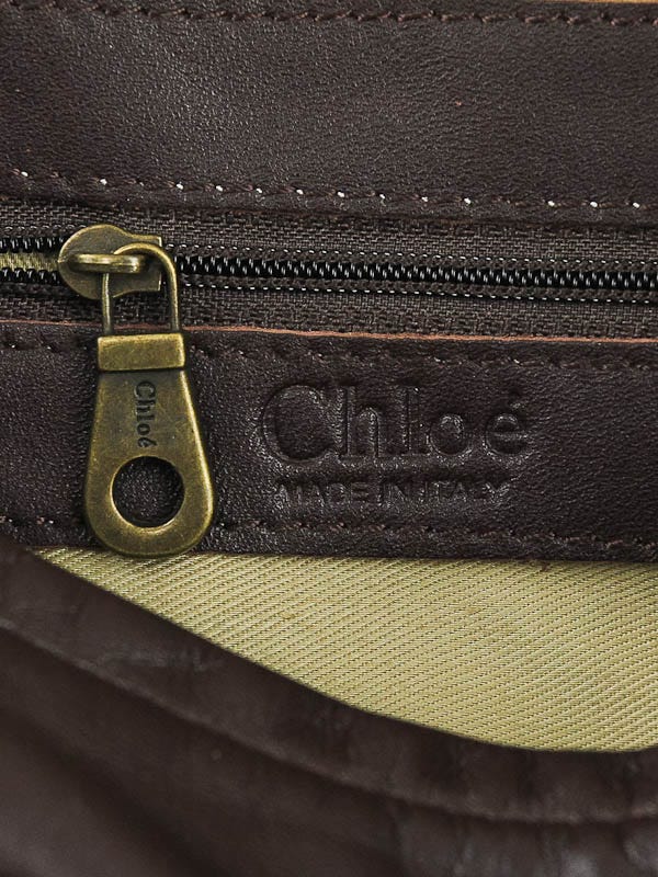 Chloe Dark Brown Python Medium Silverado Bag | Yoogi's Closet Chloe Dark Brown Python Medium Silverado Bag | Yoogi's Closet