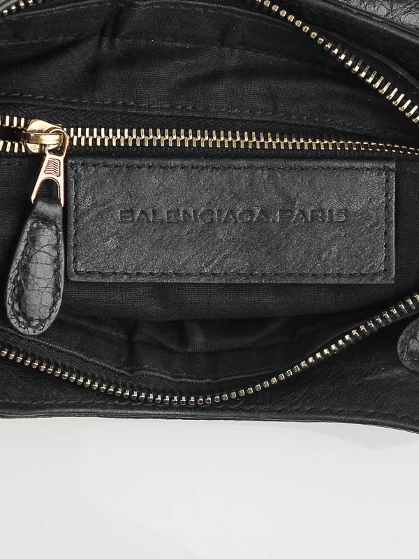Balenciaga Black Lambskin Leather Giant 12 Rose Gold Hip Bag Balenciaga Black Lambskin Leather Giant 12 Rose Gold Hip Bag