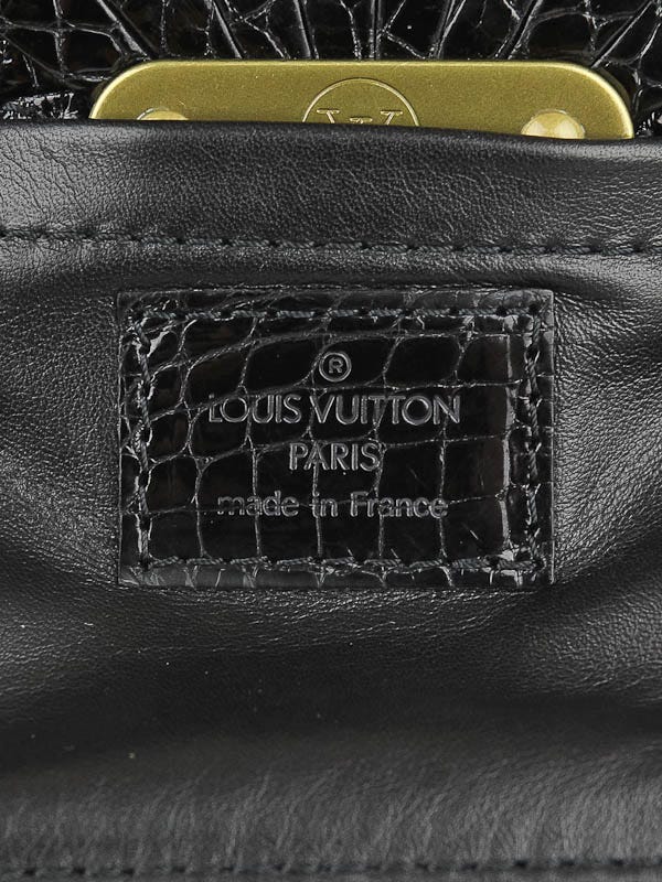 Louis Vuitton Limited Edition Black Velours Alligator Irvine Bag - Yoogi's  Closet