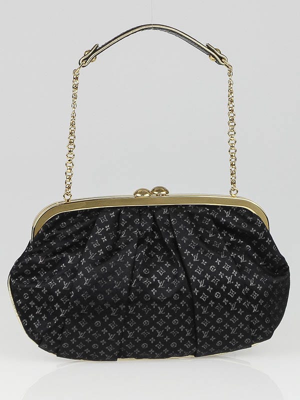 Louis Vuitton Louis Vuitton Ange PM Black Satin Monogram Evening Bag
