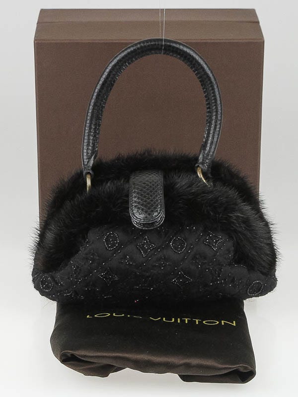 Louis Vuitton Black Mink Cabochon Demi-Lune