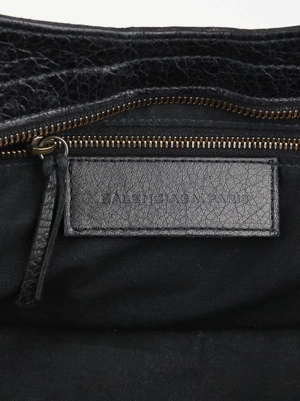 Balenciaga Black Lambskin Leather Motorcycle Part Time Bag