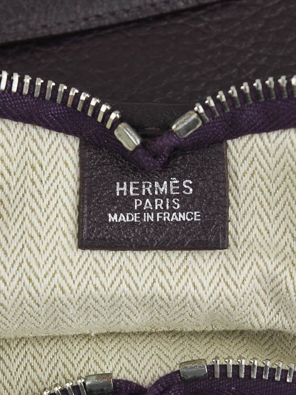 HERMES Taurillon Clemence Massai Cut 32 Raisin 574774