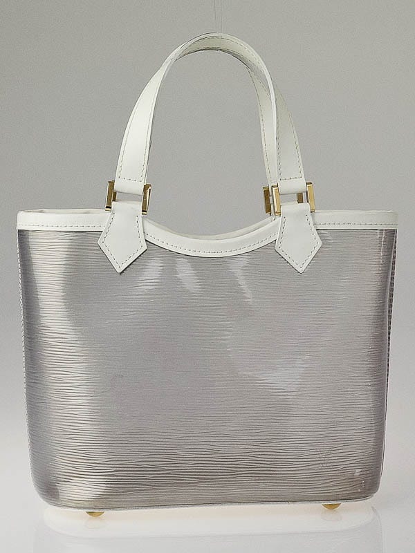 Louis Vuitton White Vinyl Epi Plage Leather Mini Lagoon Bay Bag