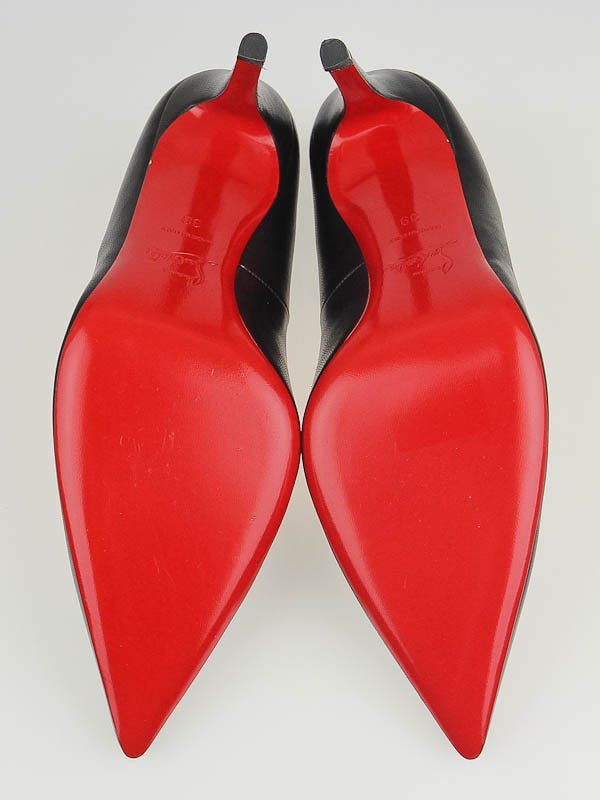 Christian Louboutin Black Leather New Decoltissimo 100 Pumps Size
