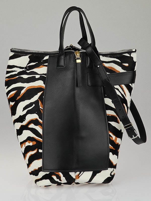 Balenciaga Limited Edition Bergdorf Goodman 111th Anniversary Zebra Calf Hair Kendall Bucket Bag