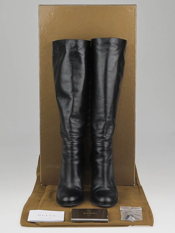 Gucci Elizabeth Leather Zip Boots Black Size 8.5 BRAND NEW in box s-l400.jpg main image 3