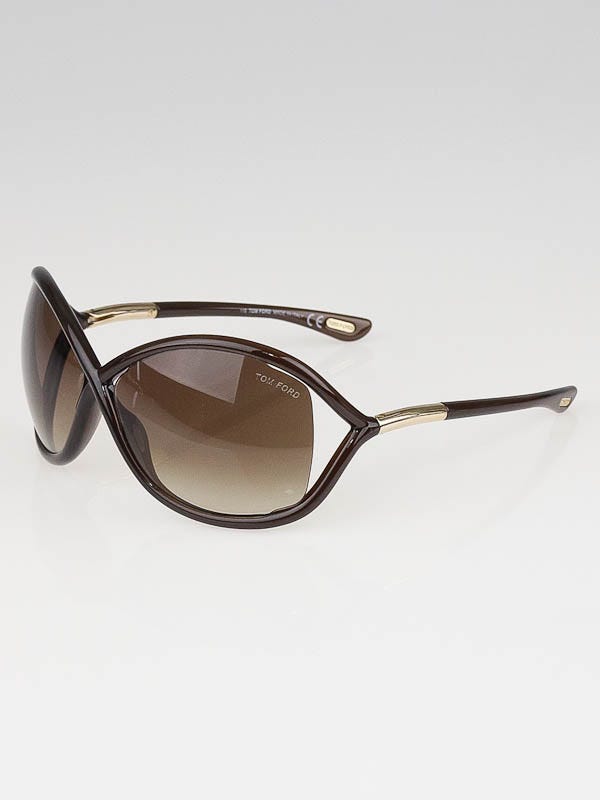 Tom Ford Brown Frame Gradient Tint Whitney Sunglasses-TF9