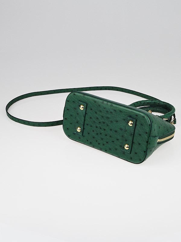 Alma bb ostrich handbag Louis Vuitton Burgundy in Ostrich - 33046164