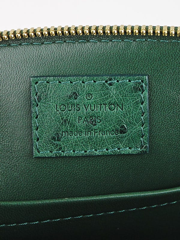 Louis Vuitton Menthe Ostrich Leather Alma BB Bag - Yoogi's Closet
