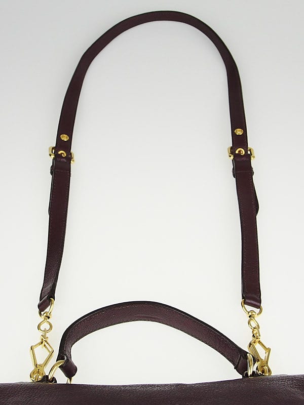 Miu Miu Ribes Leather Madras Shoulder Bag - Yoogi's Closet