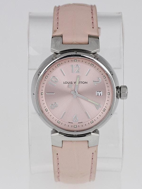 Louis Vuitton 34mm Blush Medium Tambour Quartz Watch
