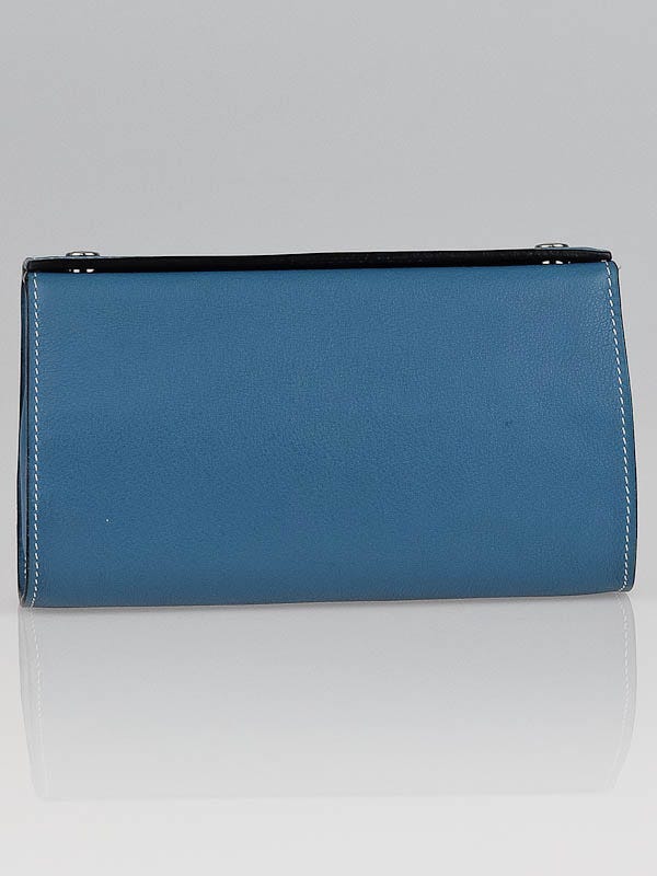 Hermes Blue Jean Swift Leather Karo PM Pouch