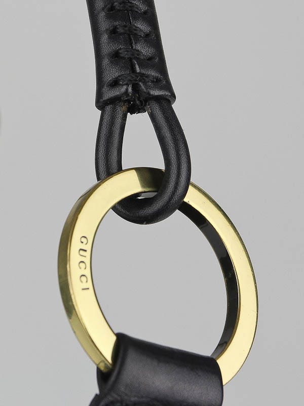 Gucci Black Lambskin Leather Moon Hobo Bag | Yoogi's Closet