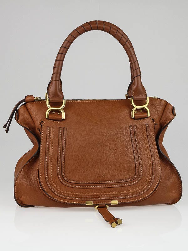 Chloe Tan Leather Large Marcie Satchel Bag Yoogi s Closet