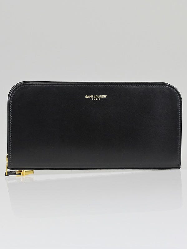 Saint Laurent Black Calf Leather Bos Taurus Wallet