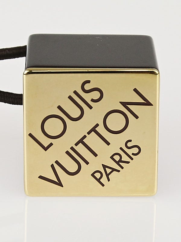 LOUIS VUITTON Black Hair Cubes with LV Logo