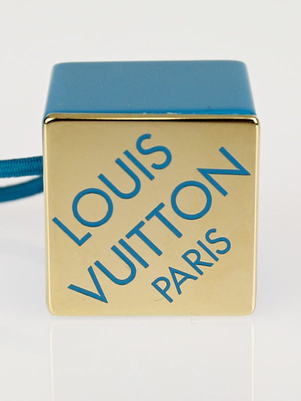 Louis Vuitton Blue/Black Resin Hair Cubes - Yoogi's Closet