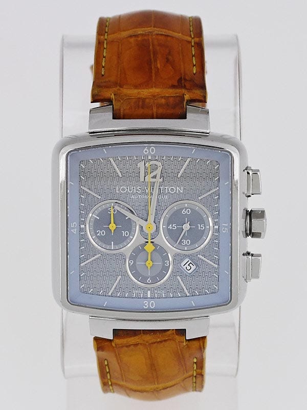 Louis Vuitton 41mm Stainless Steel and Alligator Speedy Automatic Chronograph Watch 
