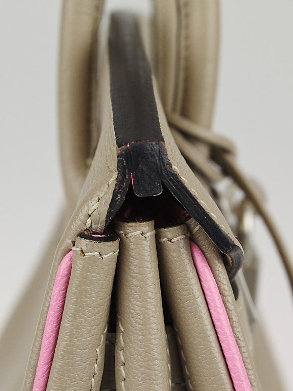 Hermes 25cm Special Order Bi-Color Gris Perle/Pink Togo